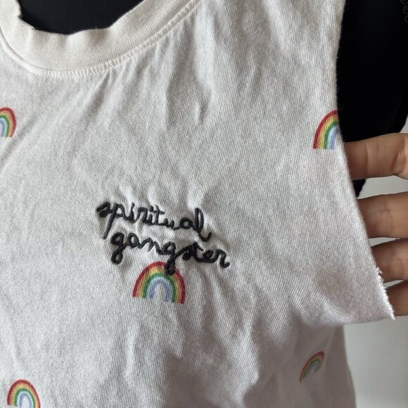 Spiritual Gangster Rainbow Muscle Tank Top Women’s Small Hippie Peace Pride Boho - Picture 8 of 14